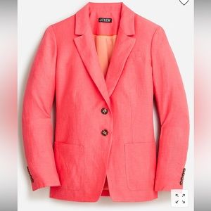 J. Crew Helena blazer in Chelsea linen-cupro blend, 8 (NWT)